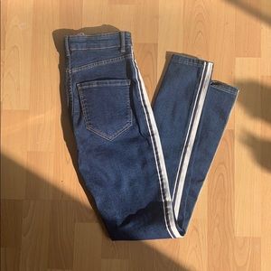 White Stripe Jeans